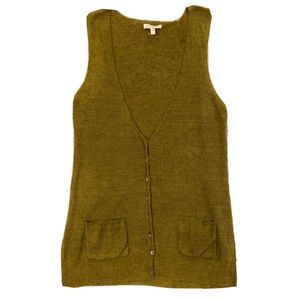 Eileen Fisher Women’s Linen Chartreuse Knit Sleeveless Sweater